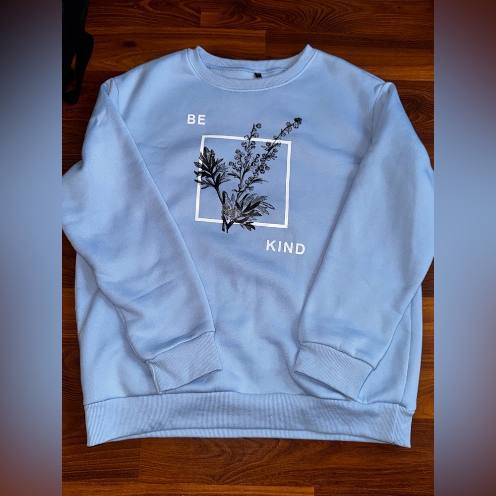 Periwinkle Blue Be Kind Unisex Crewneck Sweater